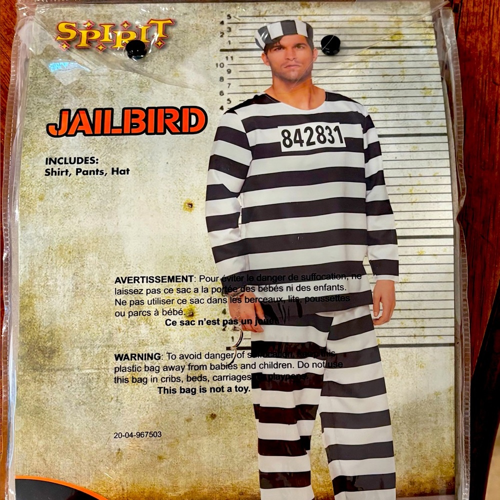 Men’s Jail Halloween Costume‎ in perfect condition, worn only once.